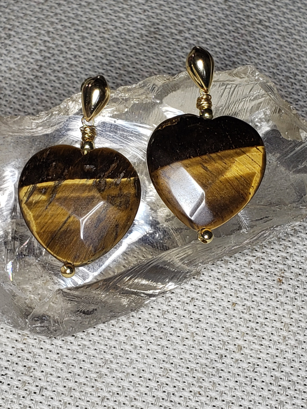 Tiger Eye Hearts