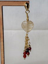 Load image into Gallery viewer, Rutilated Quartz Heart &amp; Red Agate
