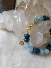 Load image into Gallery viewer, Aquamarine and Sapphire Bracelet
