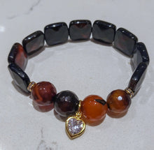 Load image into Gallery viewer, Dream Agate with Heart Zircon
